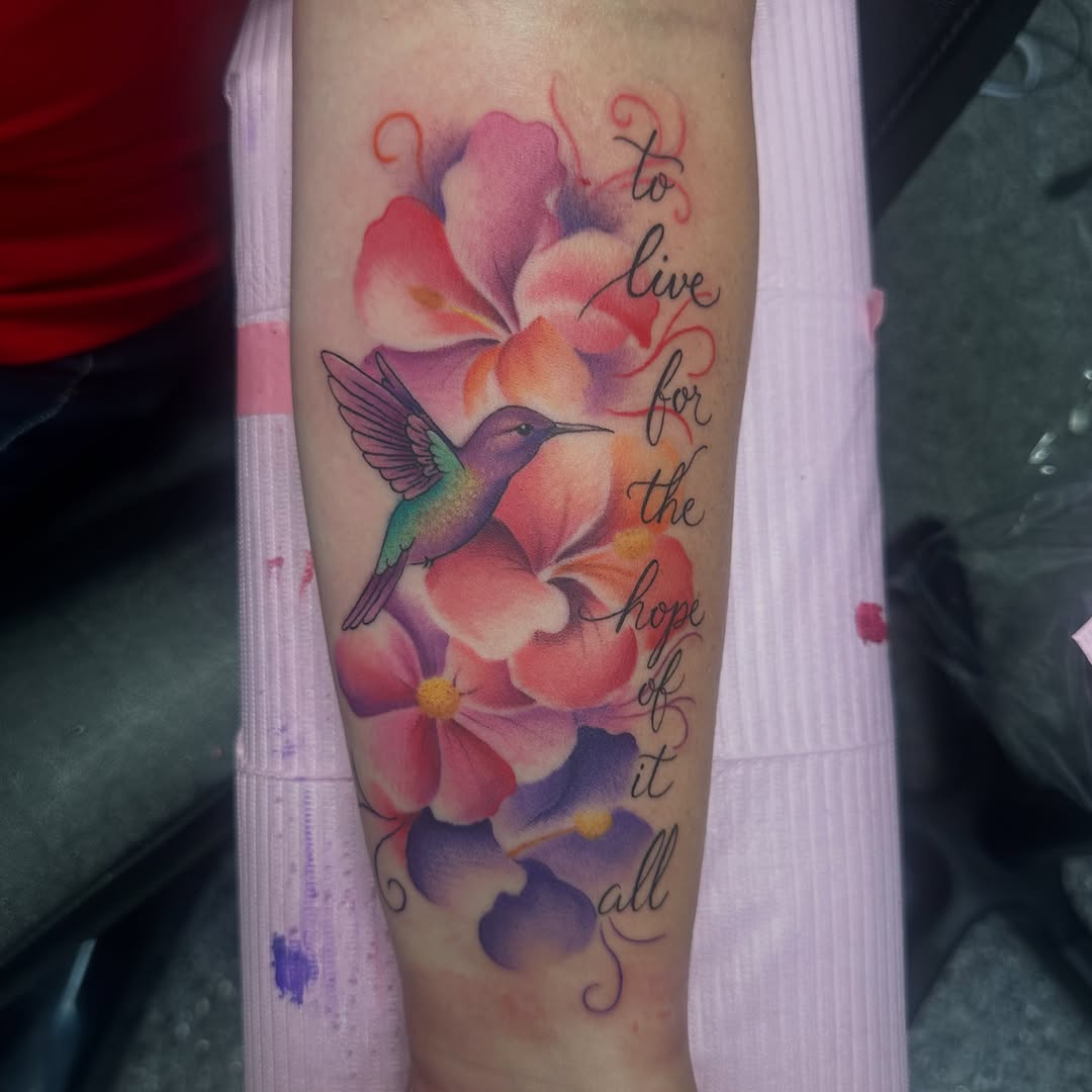 Tattoo by @inkbytink — lettering_script, watercolor