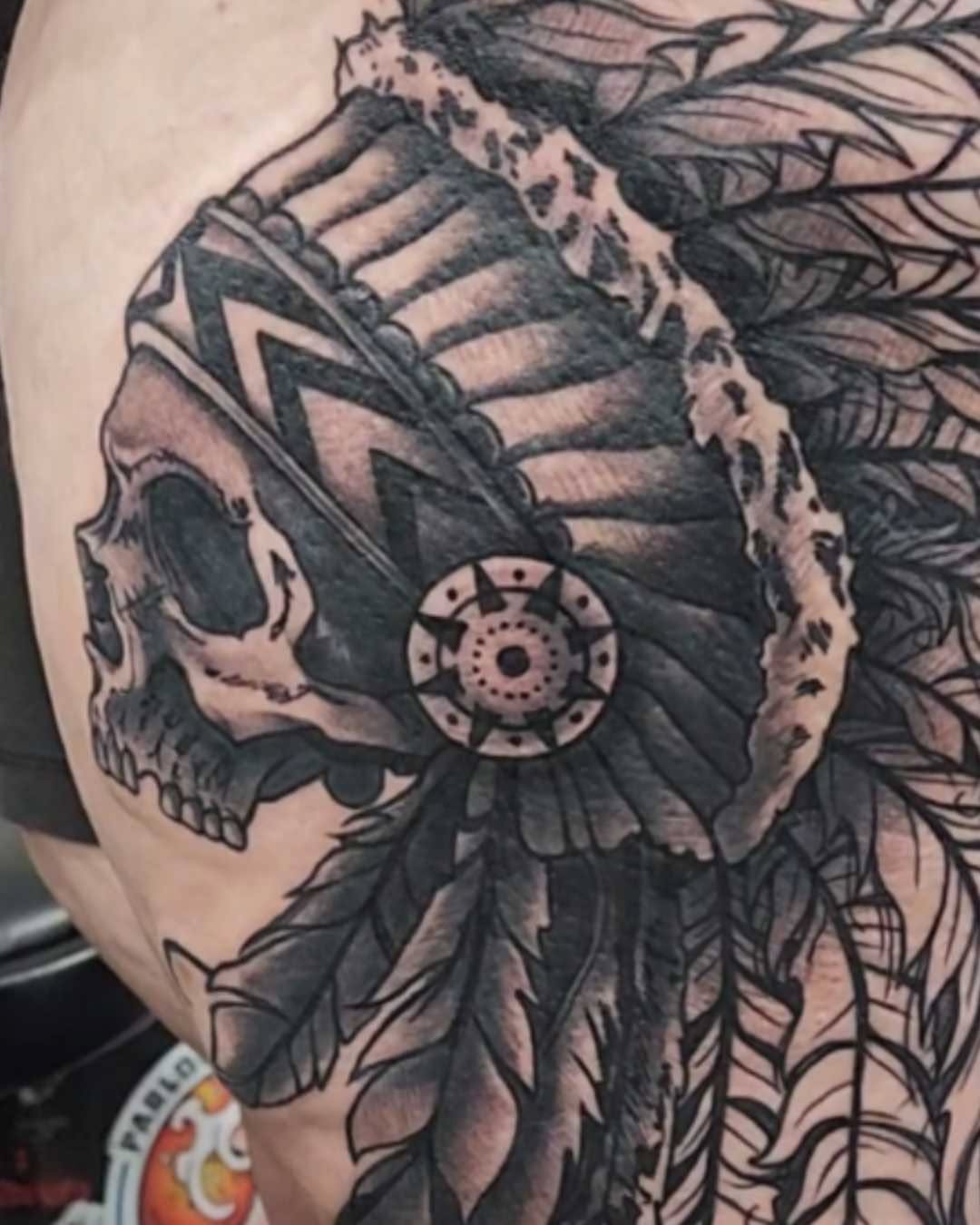 Tattoo by @cre8tionsink — black_and_grey, realism