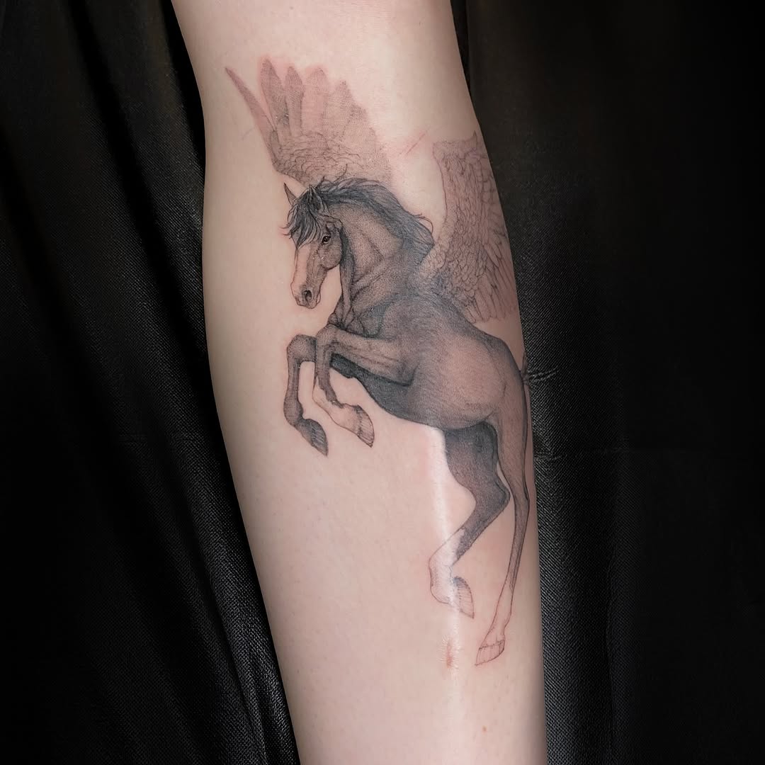 Tattoo by @alexaviolet.ink — realism, black_and_grey