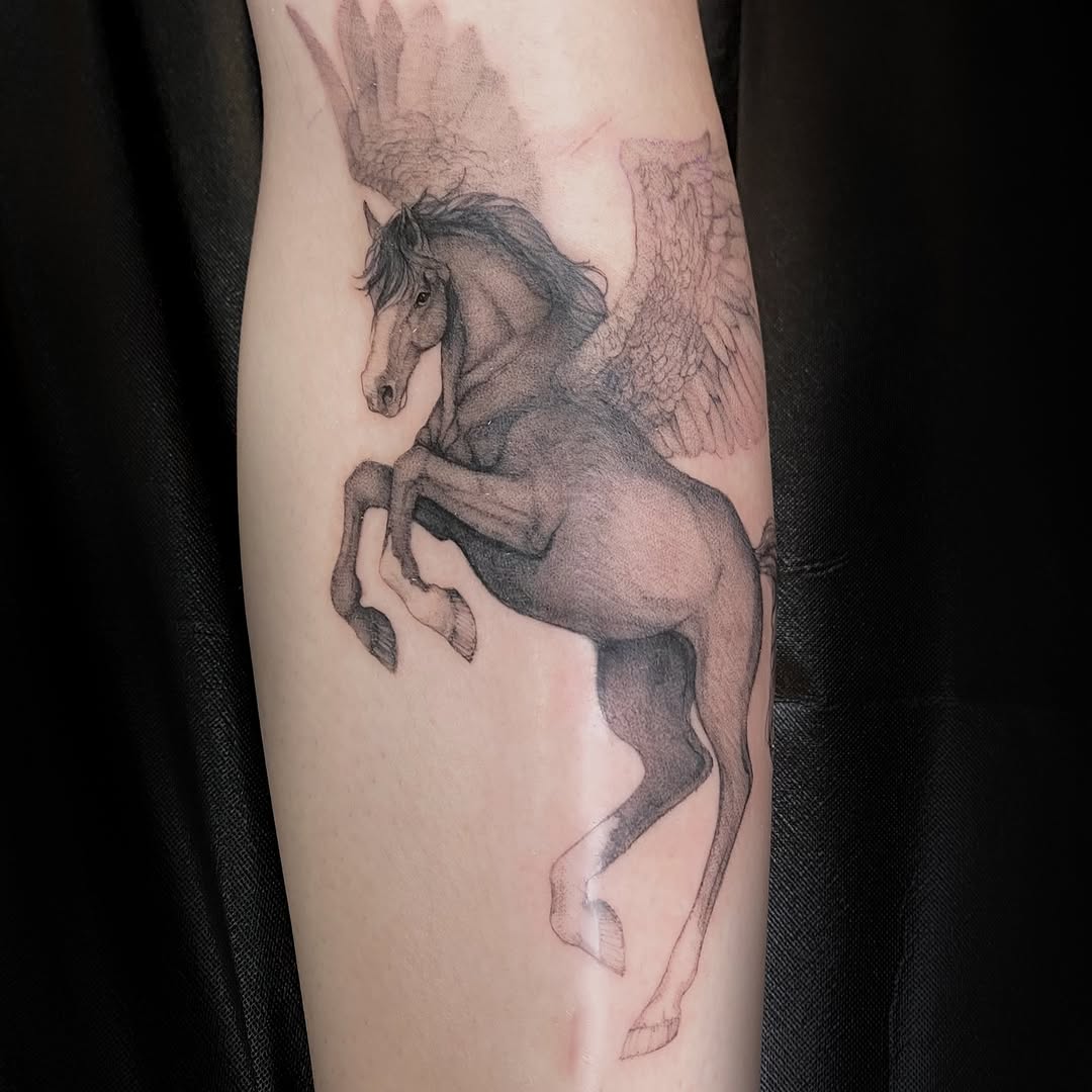 Tattoo by @alexaviolet.ink — realism, black_and_grey