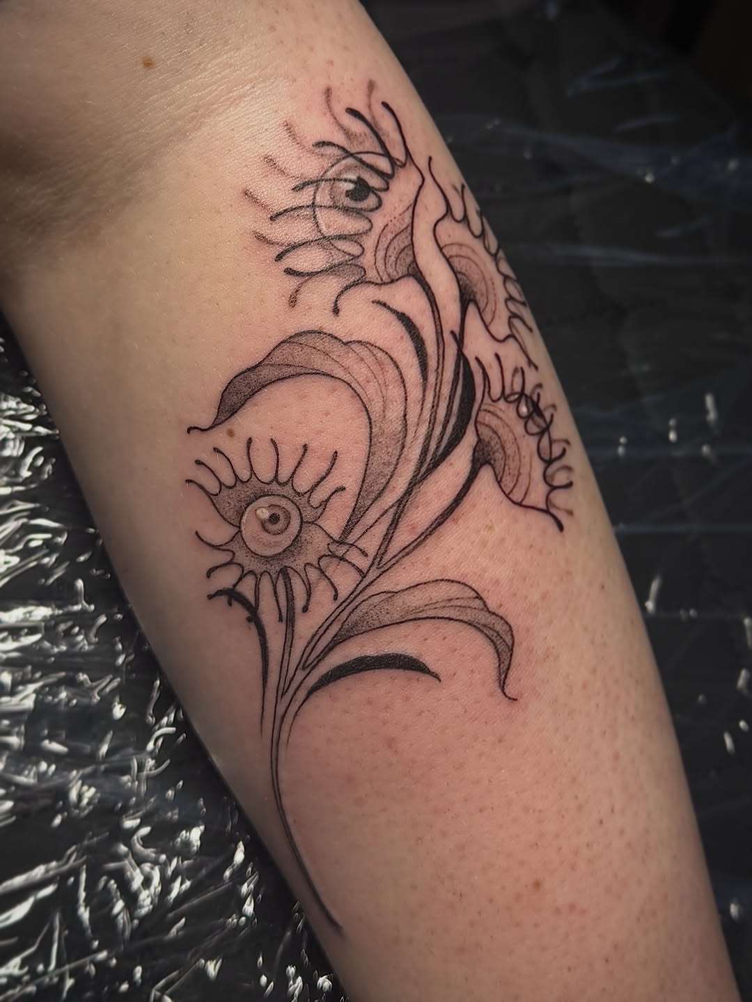 Tattoo by @tinkedtattoo — fine_line, black_and_grey