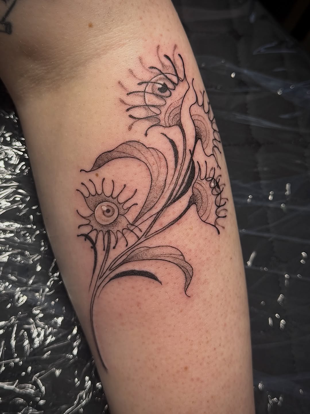 Tattoo by @tinkedtattoo — fine_line, surrealism