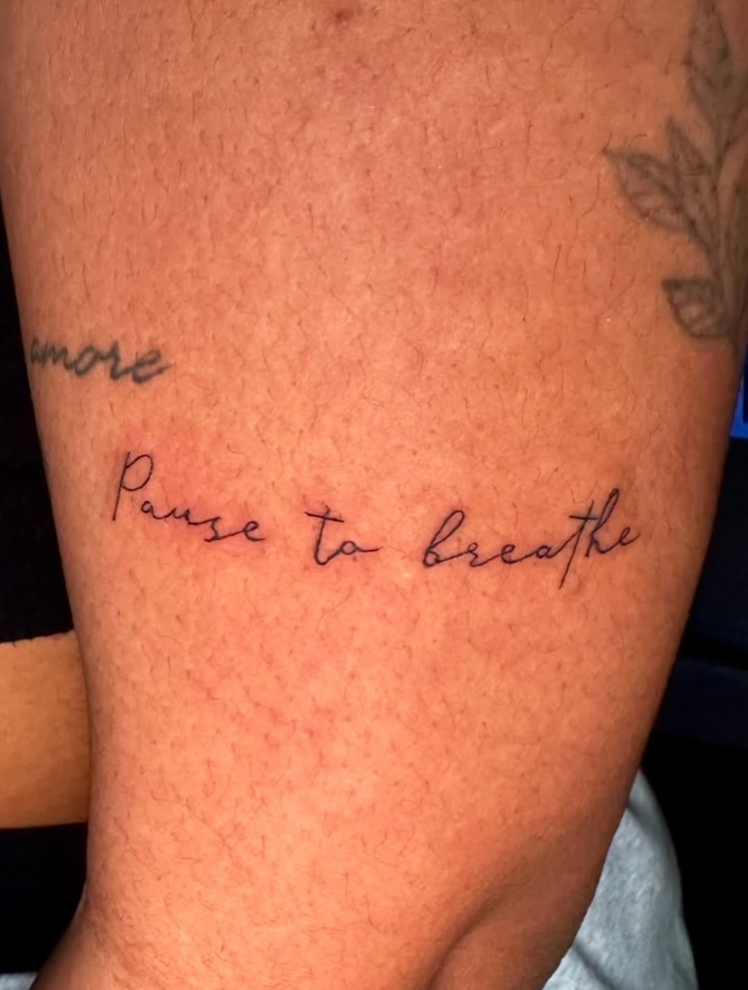 Tattoo by @colinmohamed โ lettering_script, fine_line