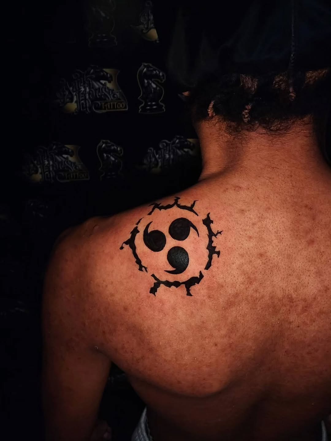 Tattoo by @antmantattoos — blackwork