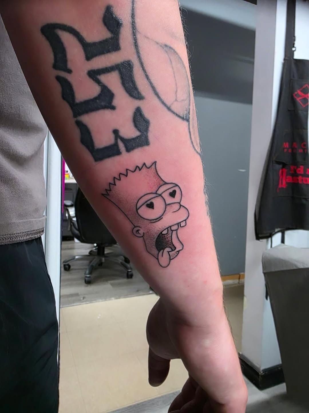Tattoo by @tattoos_by_brad — anime, blackwork