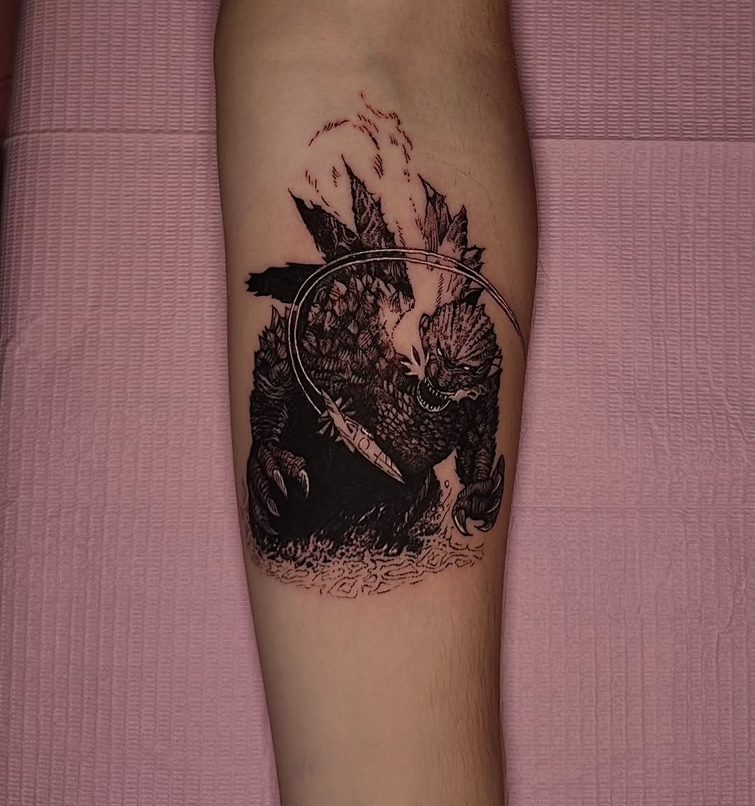 Tattoo by @noble.tattoos — black_and_grey, illustrative