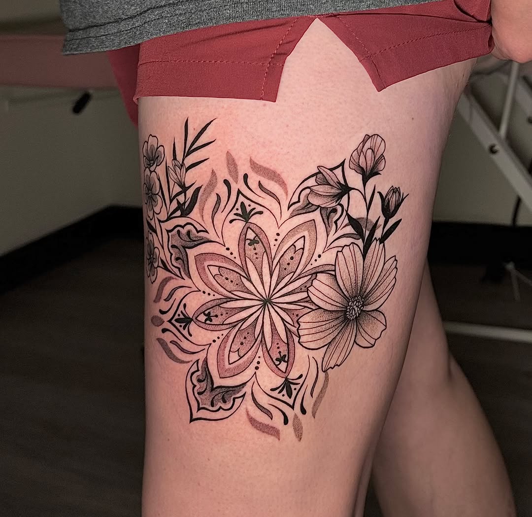 Tattoo by @noble.tattoos — geometric, dotwork