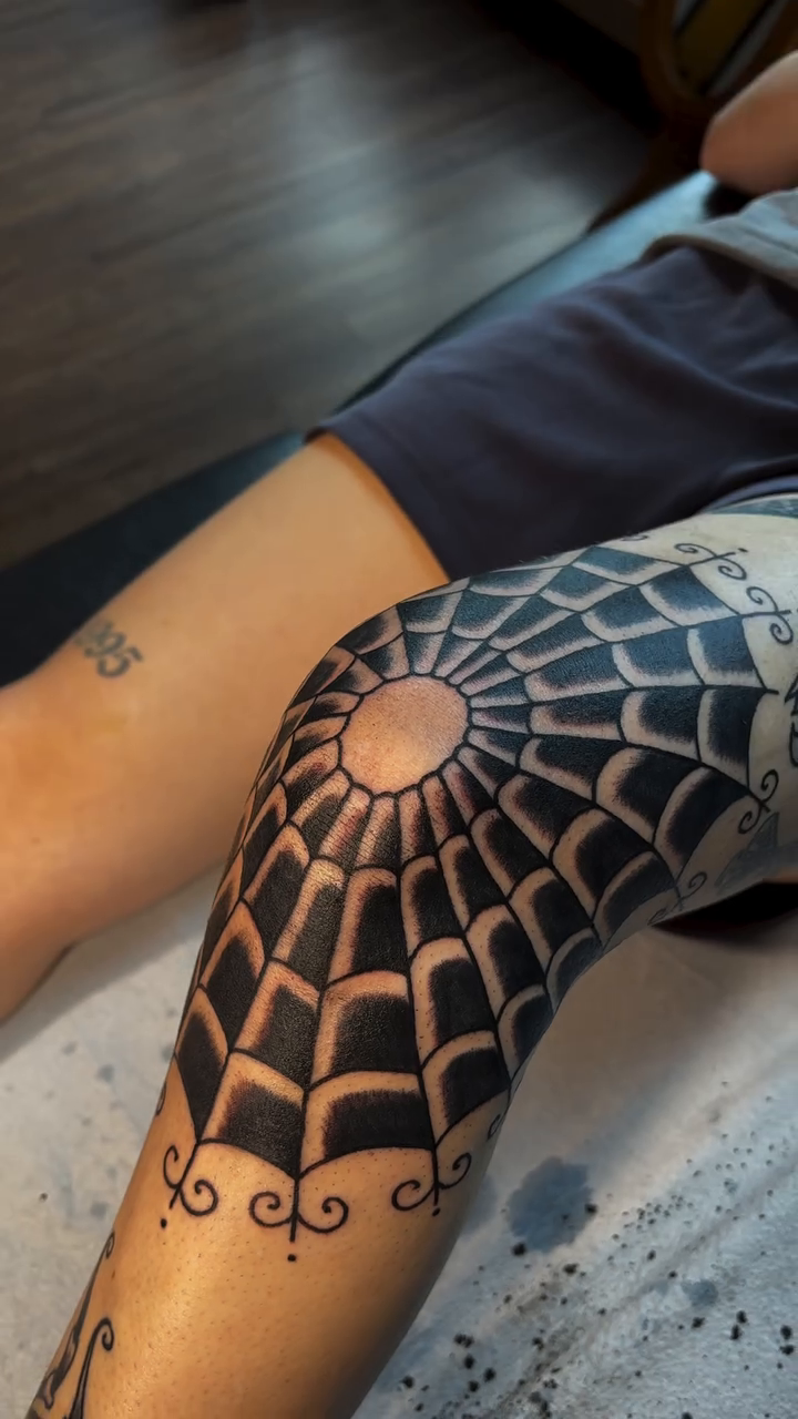 Tattoo by @jeffslacktattoo โ blackwork, geometric