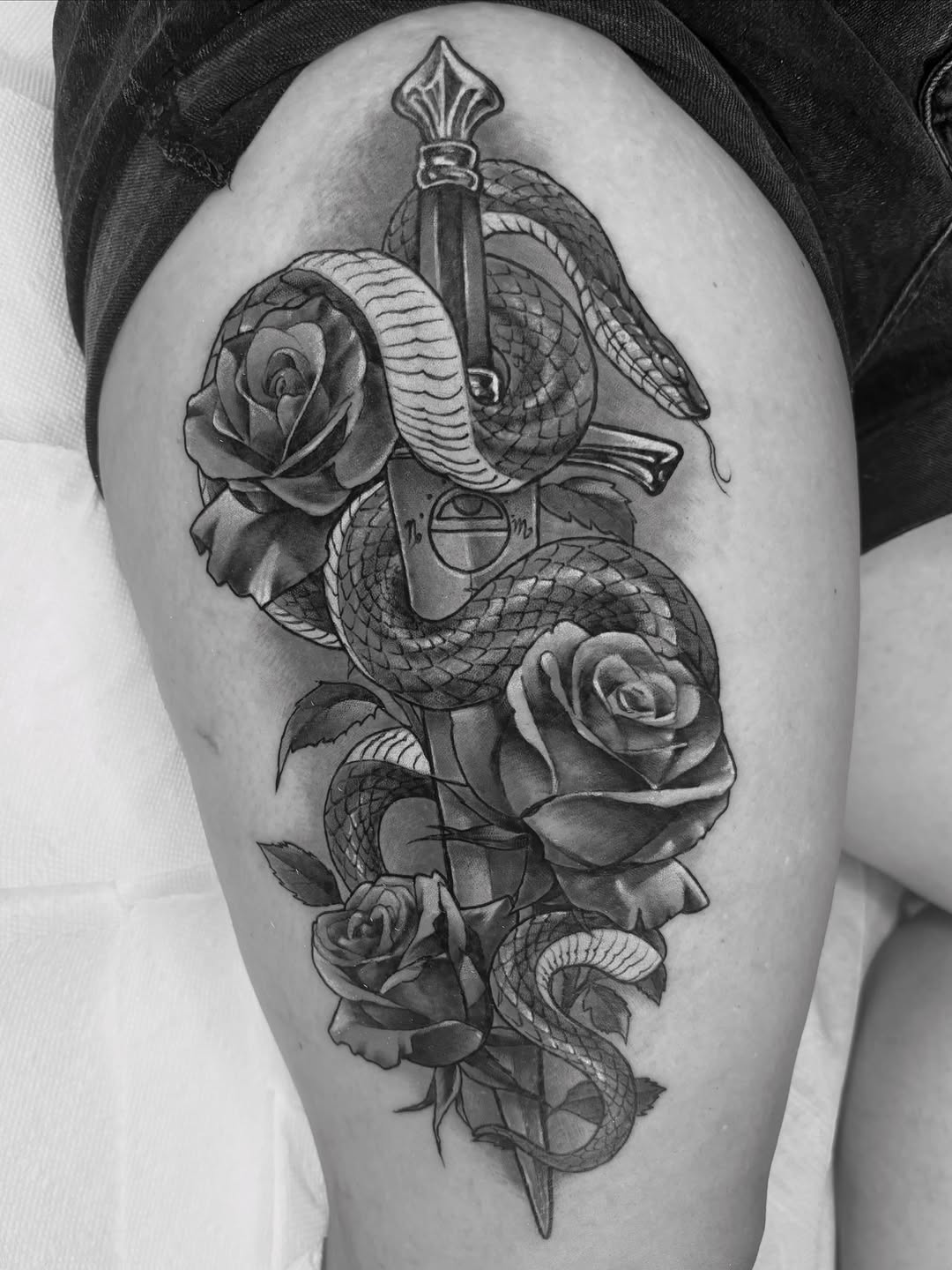 Tattoo by @clumsysurgeon — black_and_grey, realism