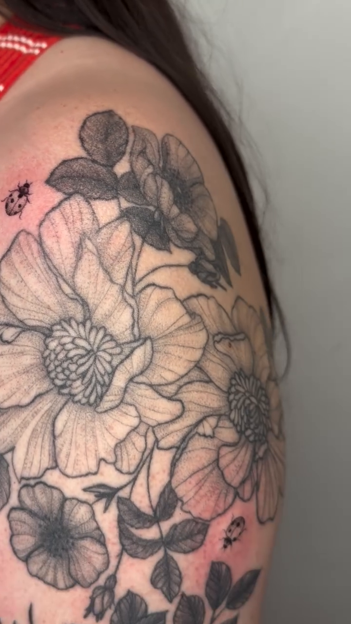 Tattoo by @sensitive.chaos.tattoo — fine_line, black_and_grey