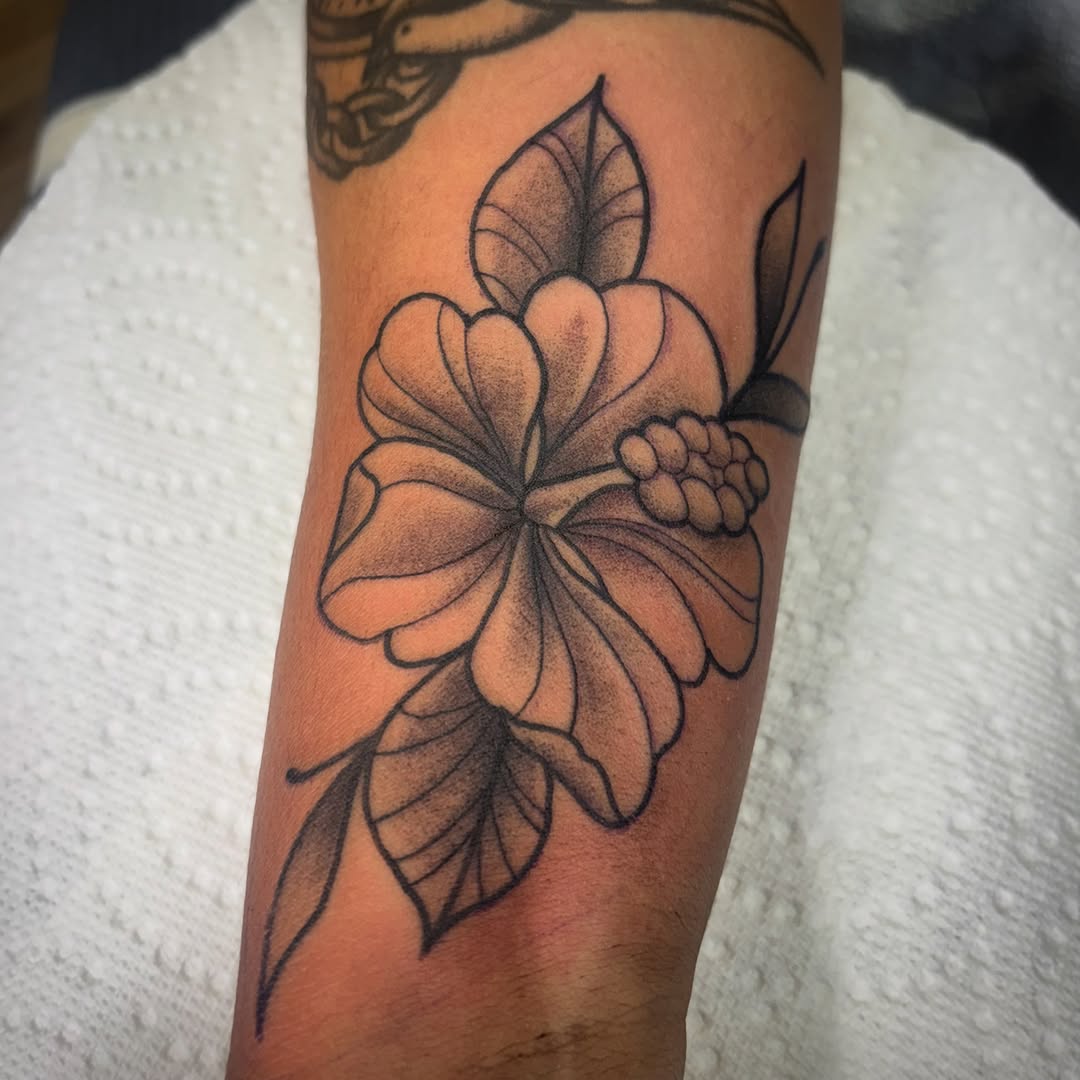 Tattoo by @jayytattoos_ — black_and_grey, dotwork