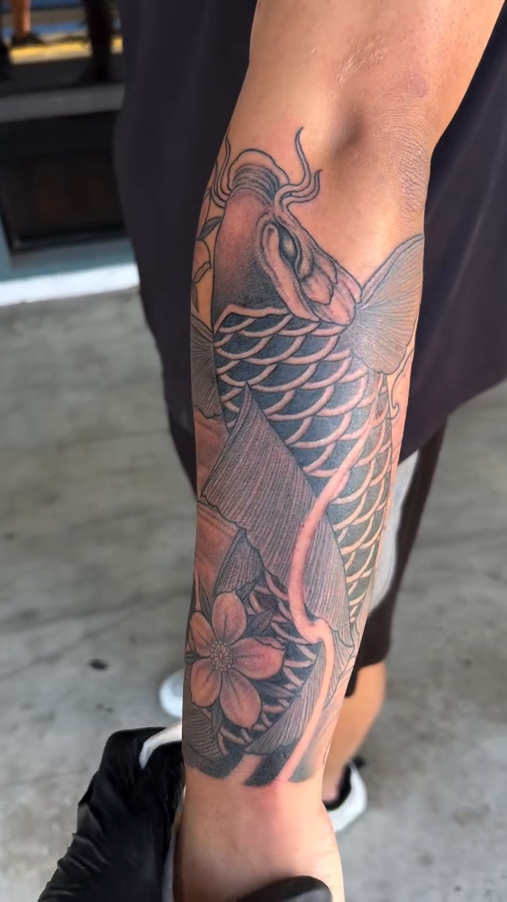 Tattoo by @derekchungtattoos — japanese_irezumi, black_and_grey