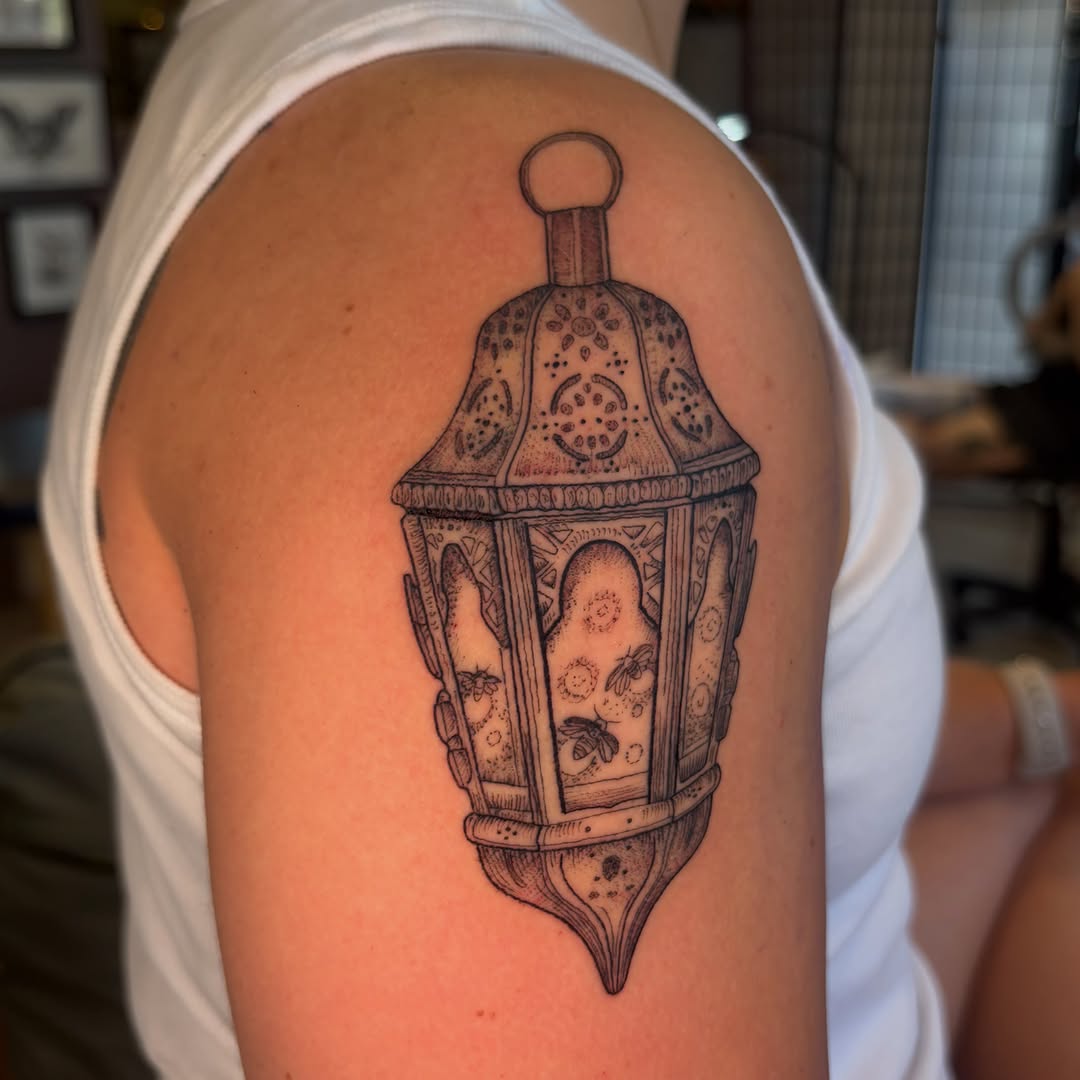 Tattoo by @beckiwilson — black_and_grey, ornamental