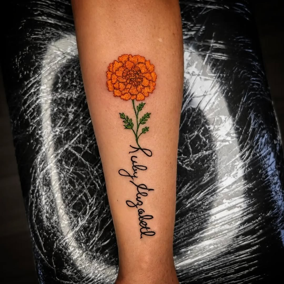 Tattoo by @baris.tattoos — lettering_script, fine_line