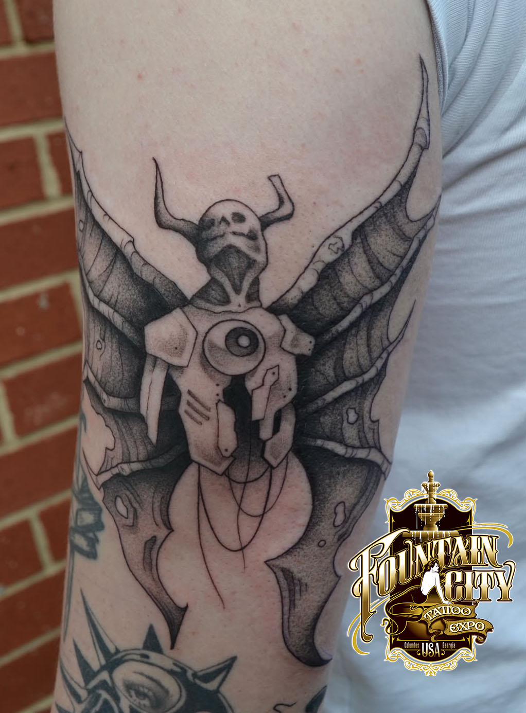 Tattoo by @vulgarviolets — dark_realism, black_and_grey