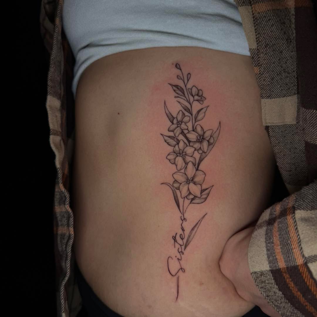 Tattoo by @tattoos_bymkr — fine_line, lettering_script