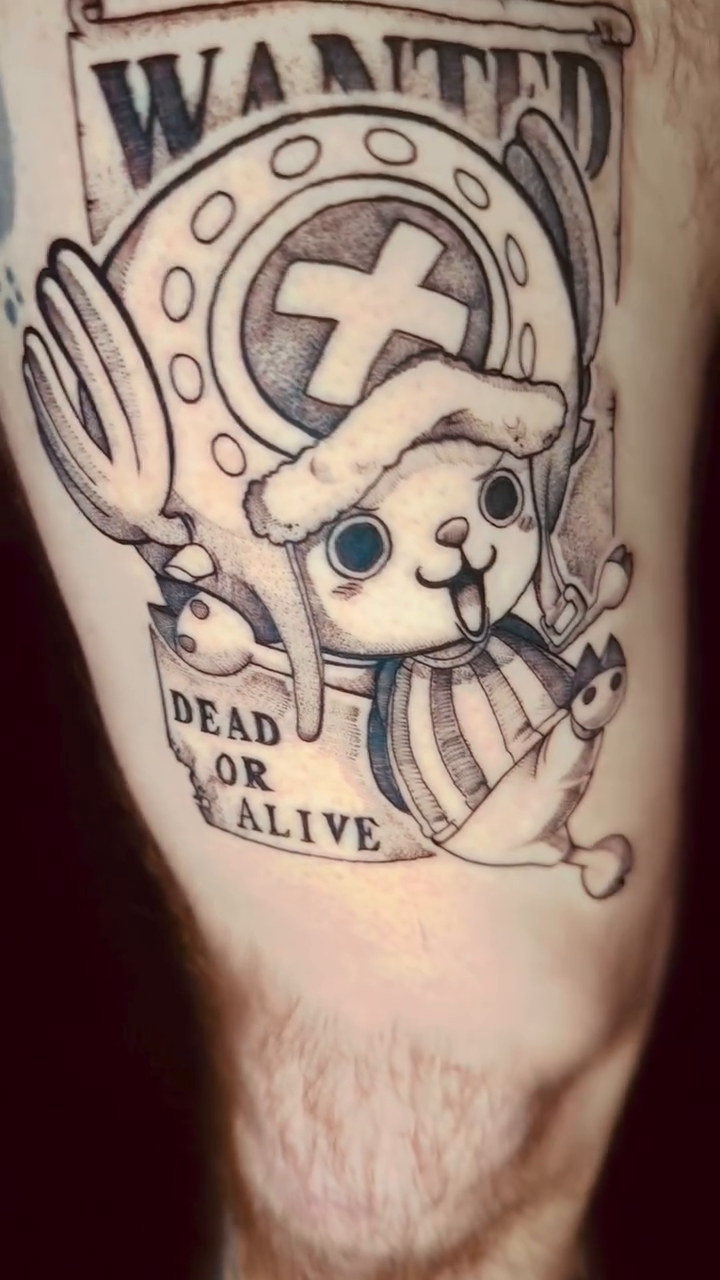 Tattoo by @blainoinsanotattoo — anime, black_and_grey