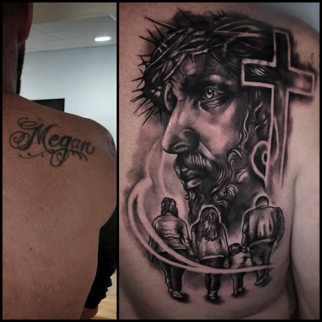 Tattoo by @victor_hatch_tattoos — realism, black_and_grey