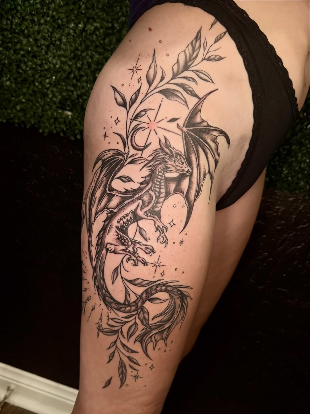Tattoo by @bremarietattoos — black_and_grey, fine_line