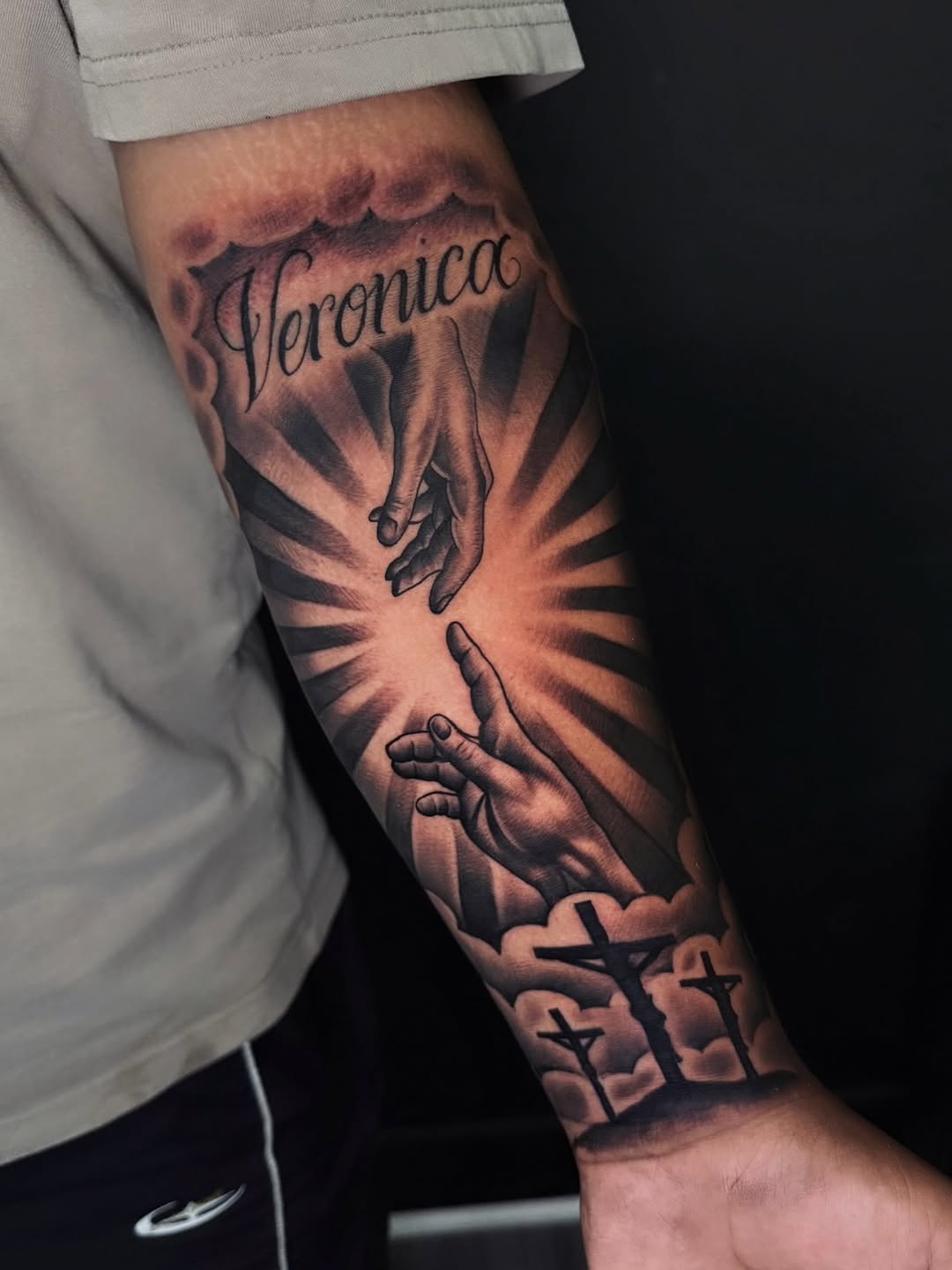 Tattoo by @aleks_tat2 — realism, lettering_script