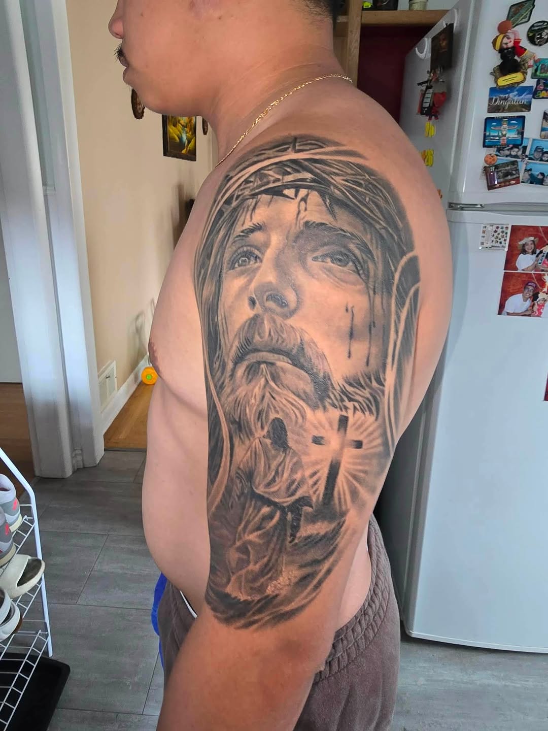 Tattoo by @saintstatts — realism, black_and_grey