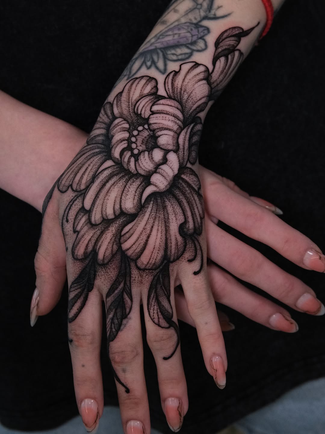 Tattoo by @da.gloom — black_and_grey, dotwork