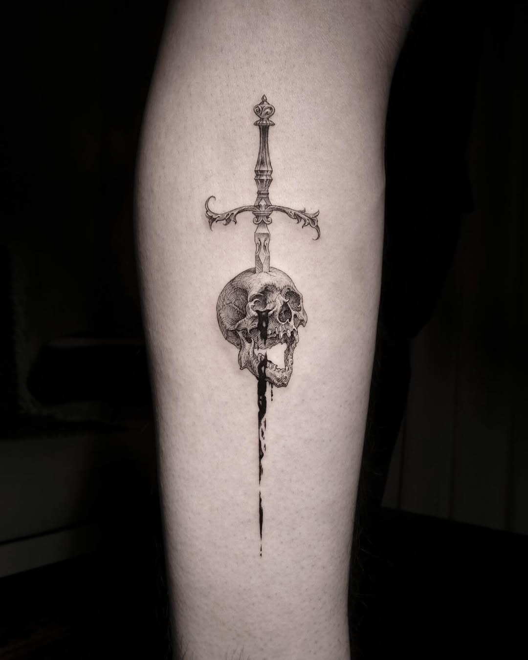 Tattoo by @jeon______ — dark_realism, black_and_grey