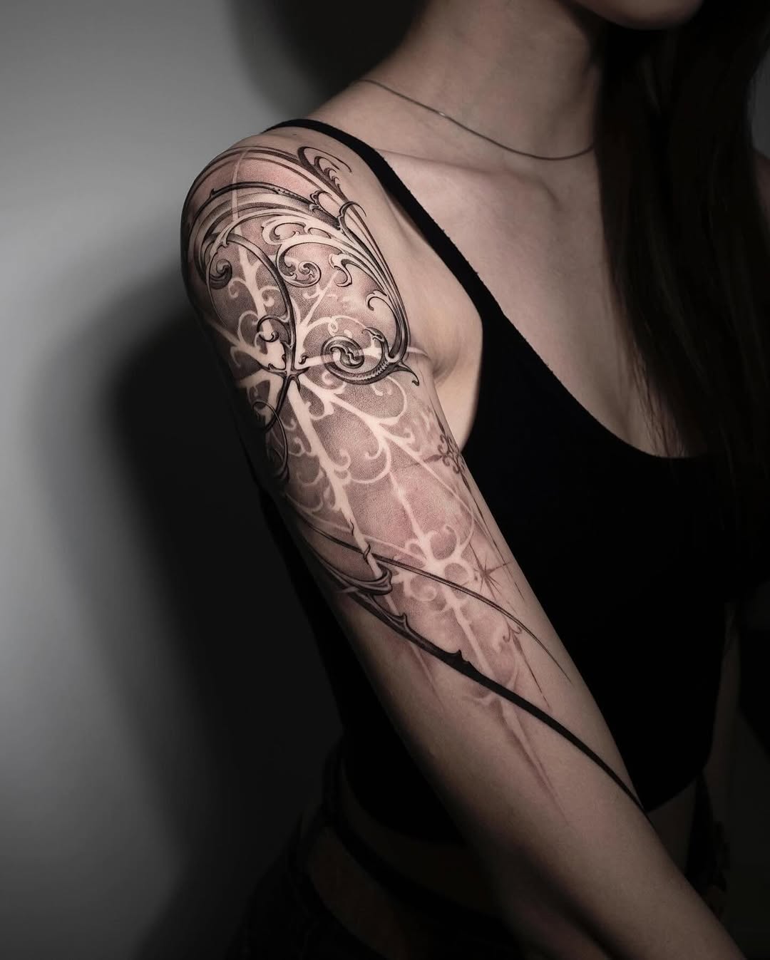 Tattoo by @jeon______ — black_and_grey, ornamental