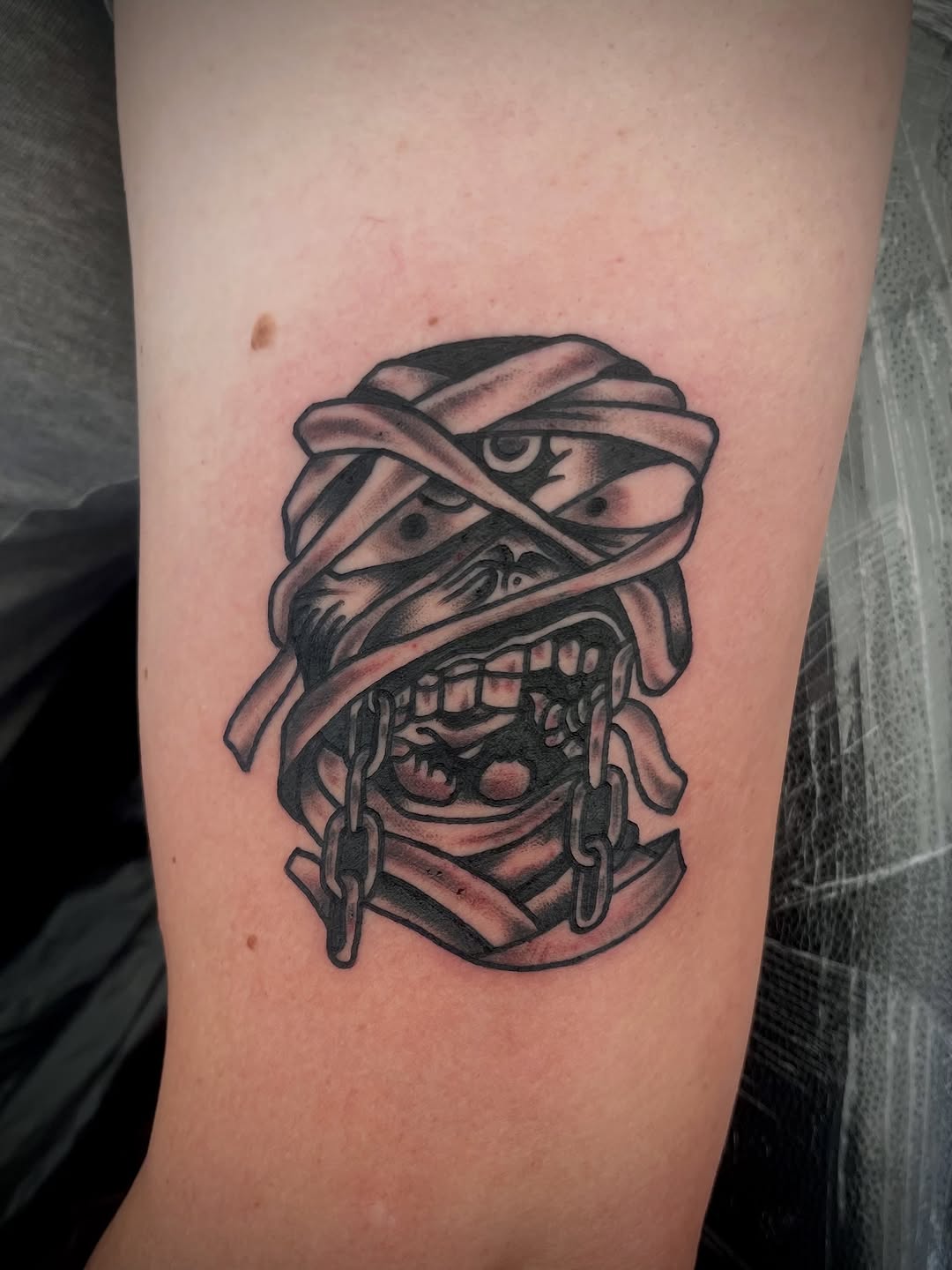 Tattoo by @kane.the.tattooer โ american_traditional, black_and_grey