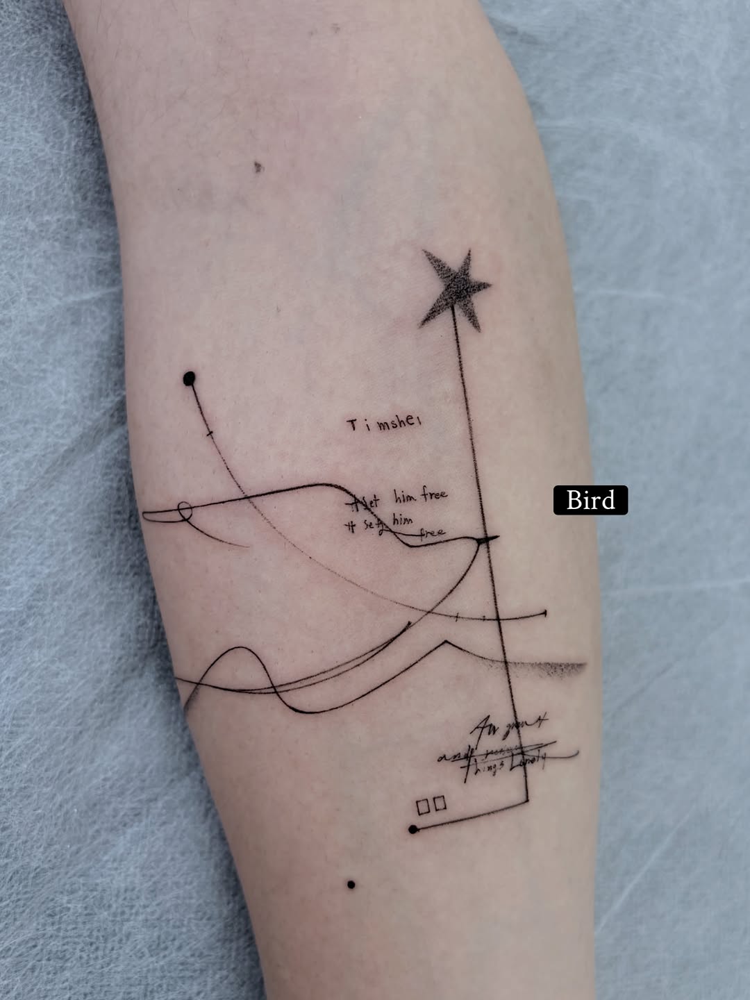 Tattoo by @__lee.young — fine_line, lettering_script