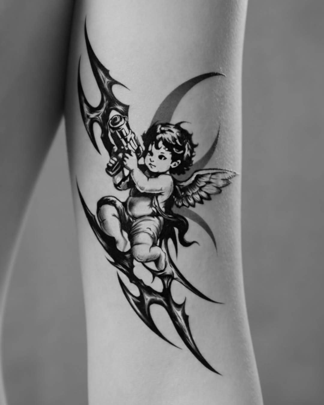 Tattoo by @snako_tattoo β black_and_grey, dark_realism