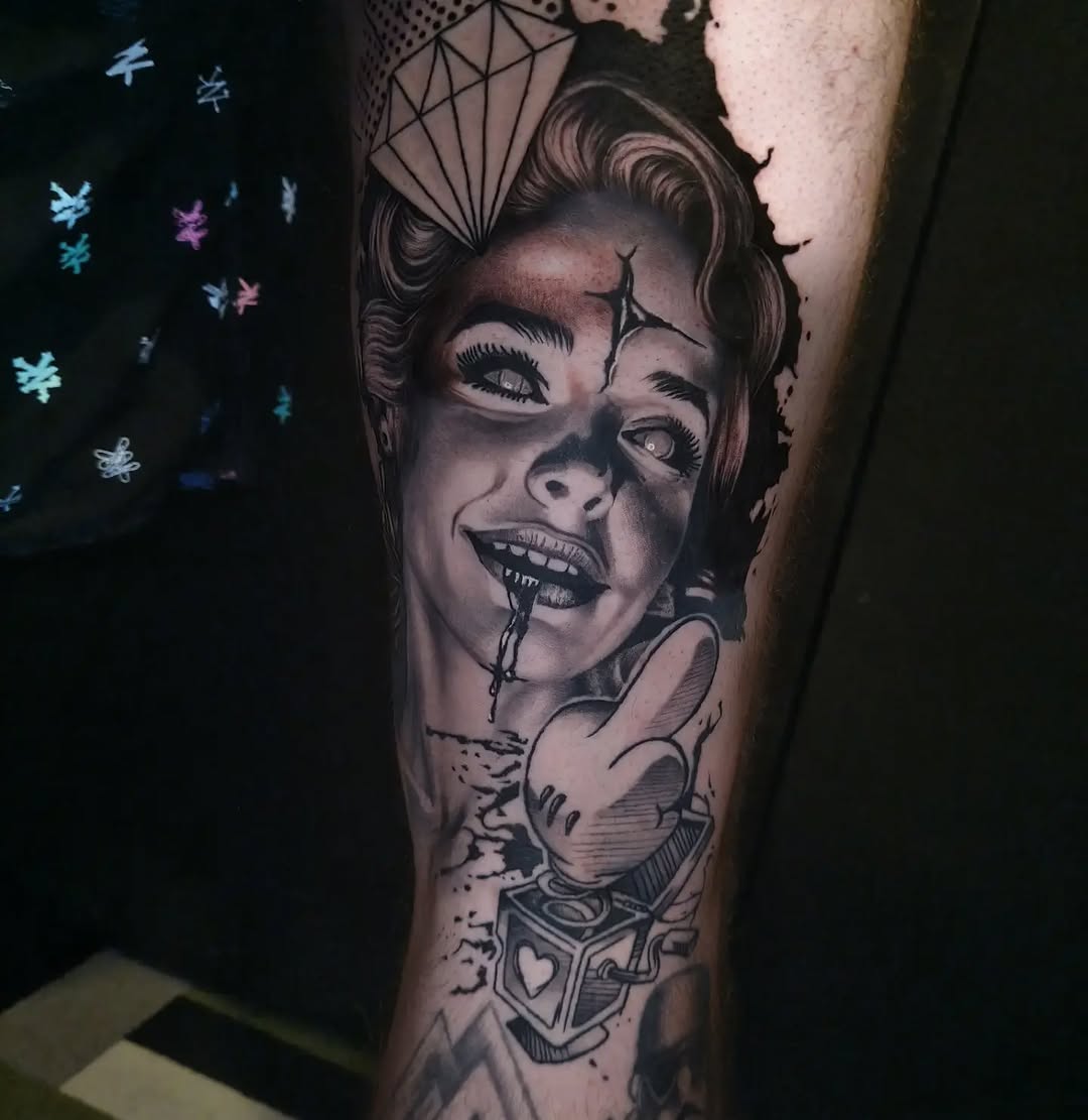 Tattoo by @mitkotattoobromley — realism, black_and_grey