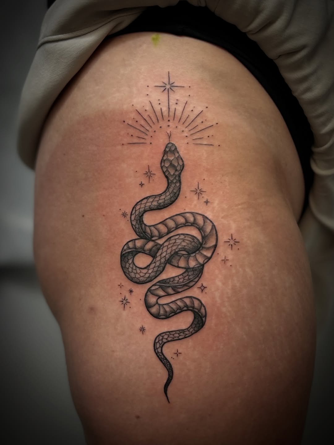 Tattoo by @llanotattooart — fine_line, black_and_grey