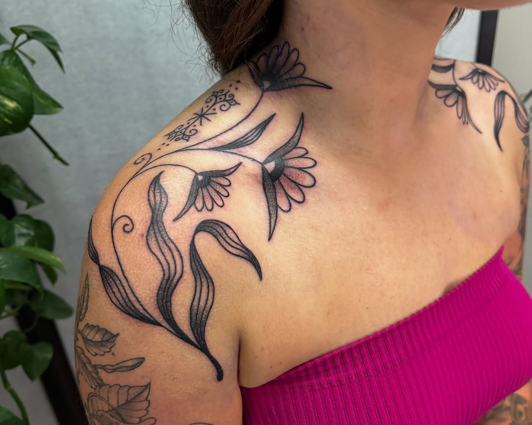 Tattoo by @hannaheddytattoo โ fine_line, black_and_grey