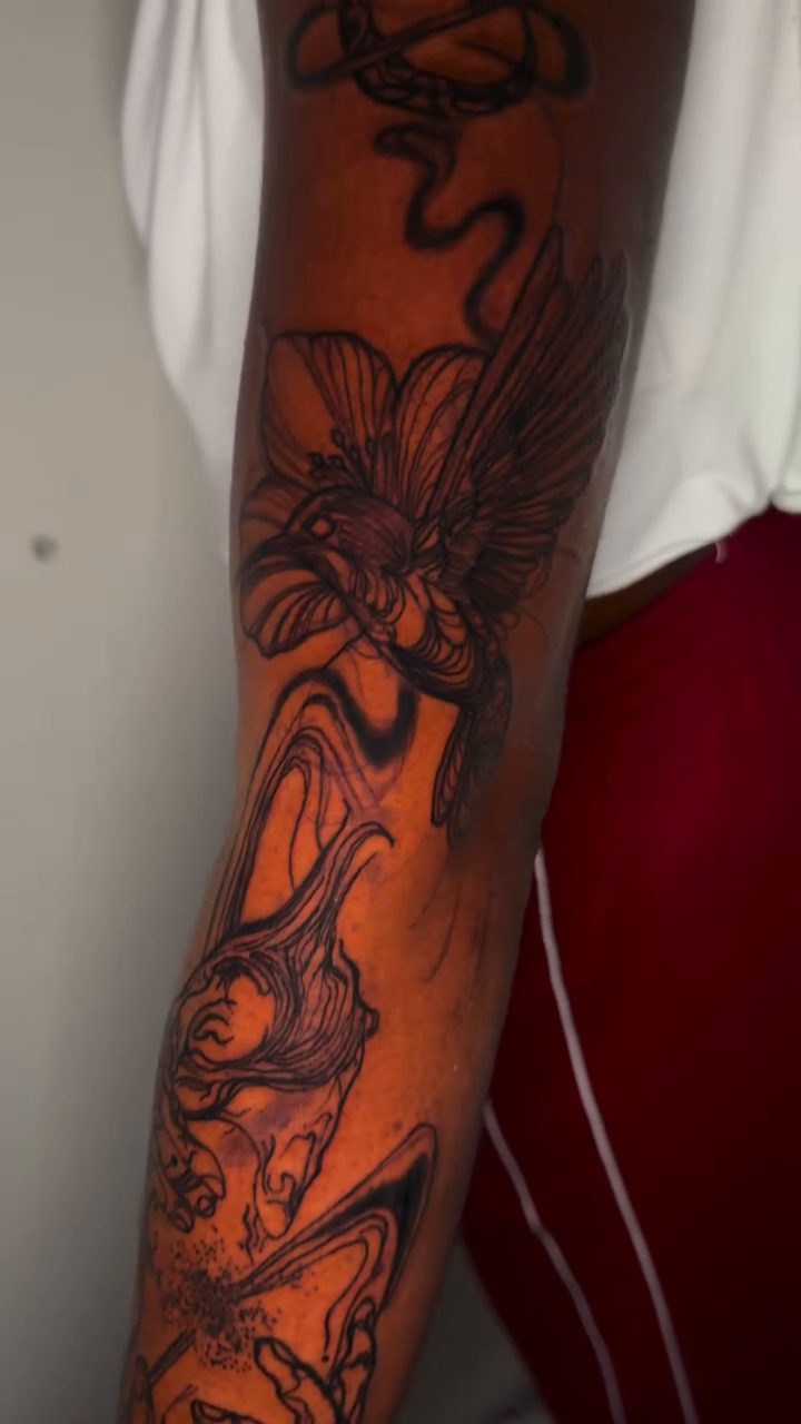 Tattoo by @klr.ink — black_and_grey, fine_line