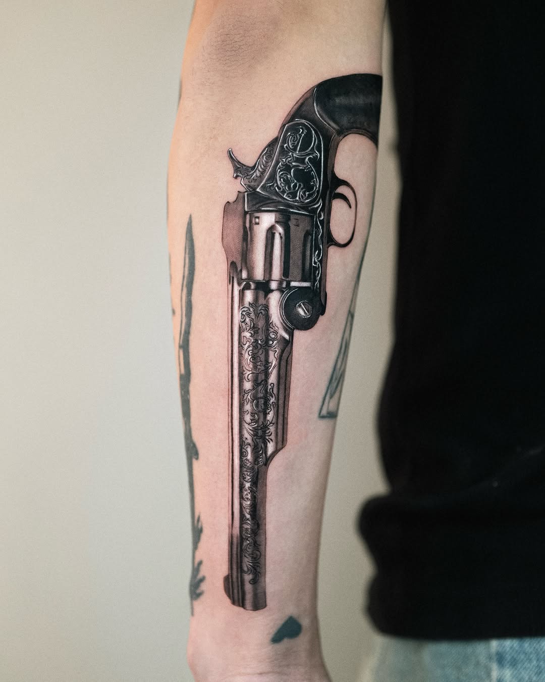 Tattoo by @tattoothechase — realism, black_and_grey