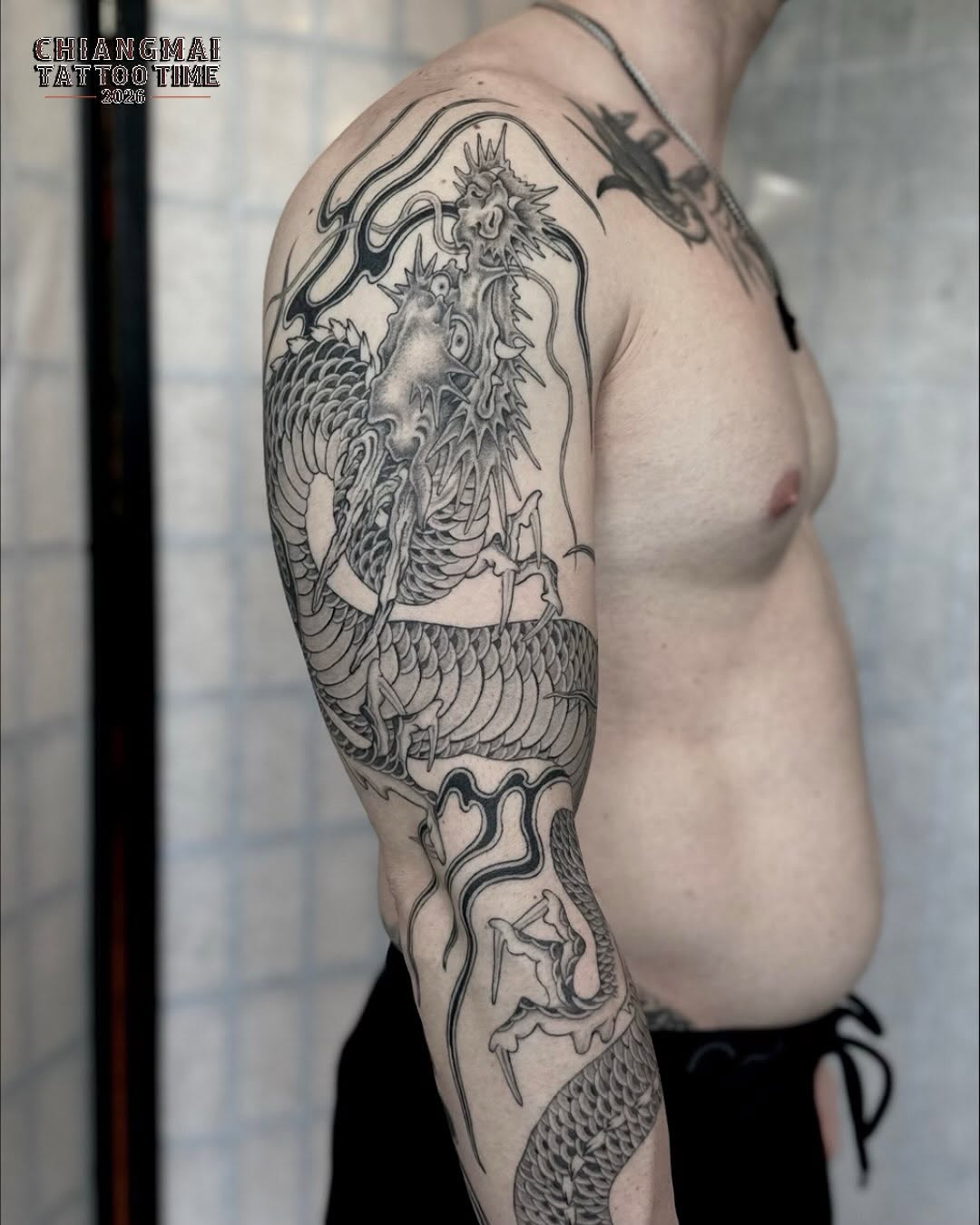 Tattoo by @adriannastabs — japanese_irezumi, black_and_grey