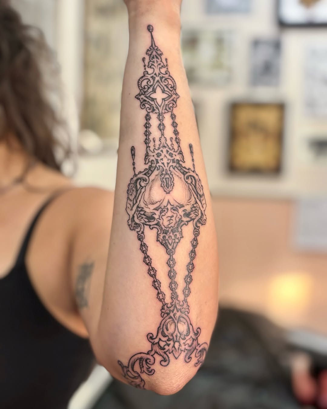 Tattoo by @hollyhawk.ink โ ornamental, black_and_grey