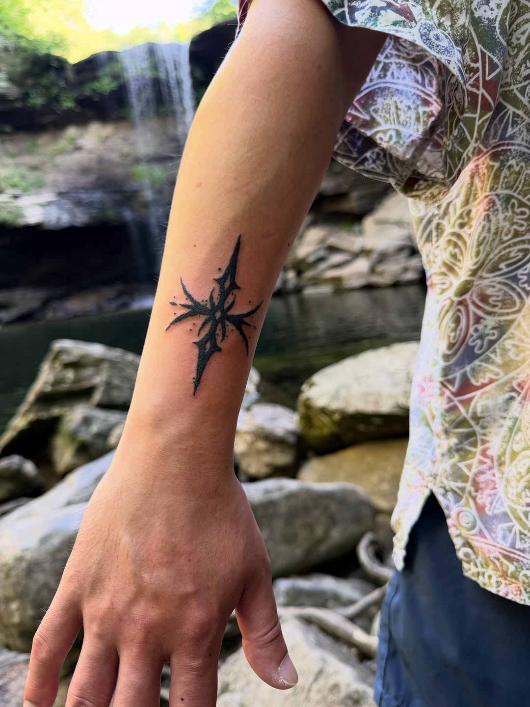 Tattoo by @skittykittykitty — blackwork, geometric