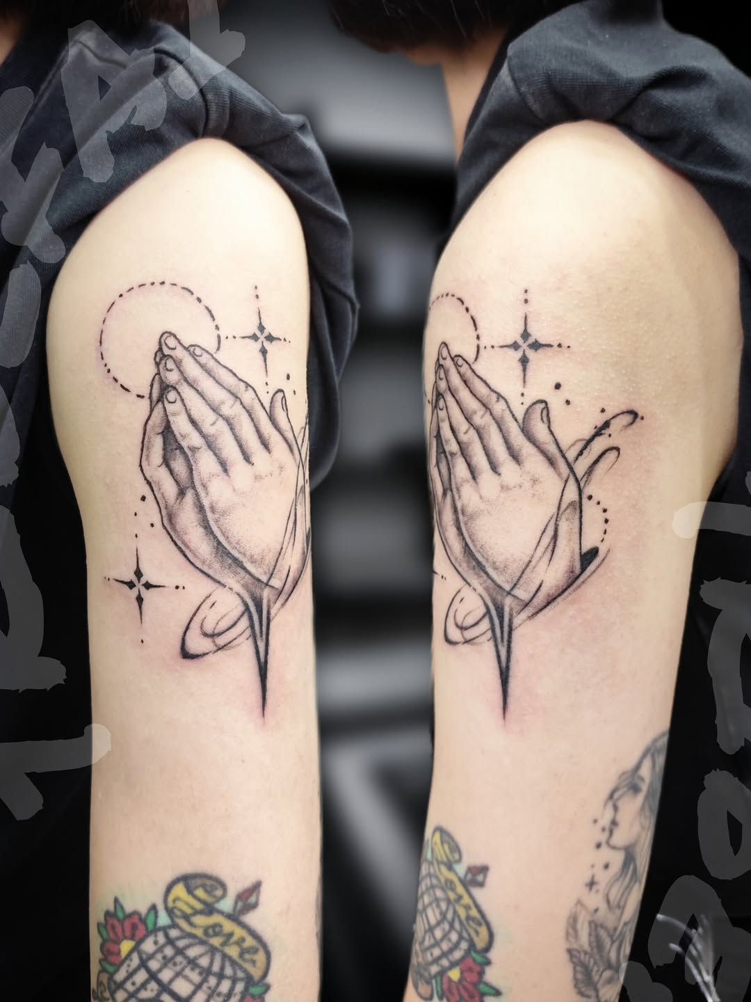 Tattoo by @tribe_tattoo — fine_line, black_and_grey