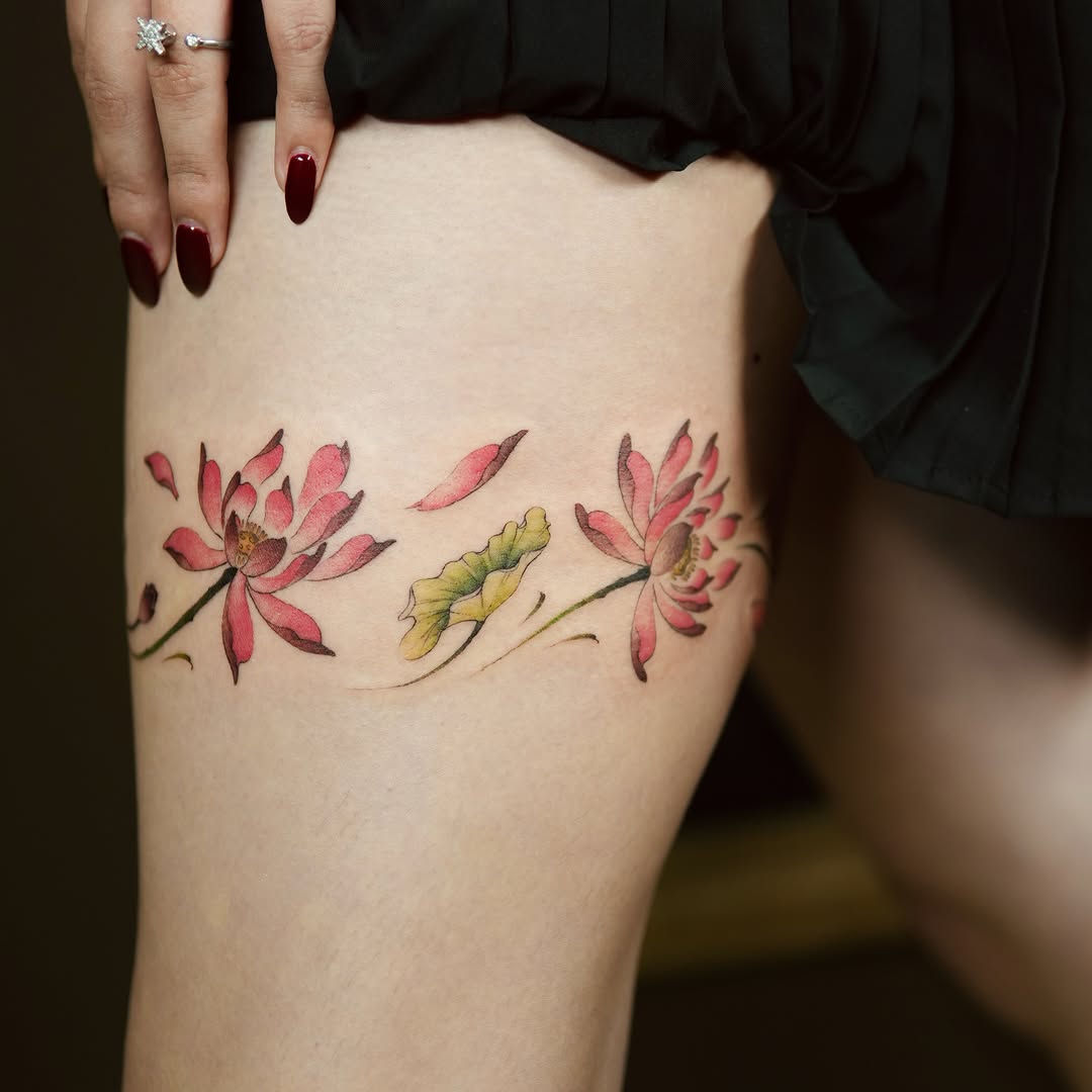 Tattoo by @chanchan.tatts — fine_line, watercolor
