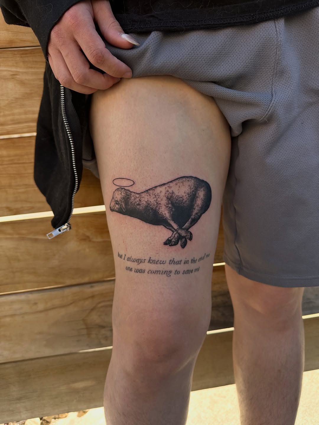 Tattoo by @rodeorosetattoo — realism, lettering_script