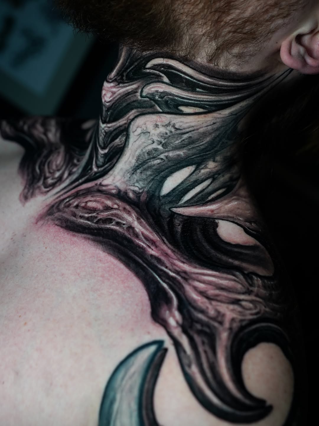 Tattoo by @roman_hide โ black_and_grey, trash_polka