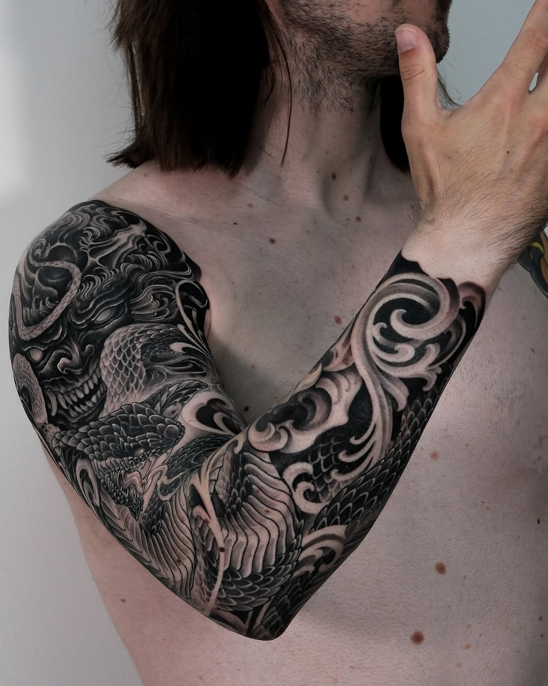Tattoo by @eugenetattoo — japanese_irezumi, black_and_grey