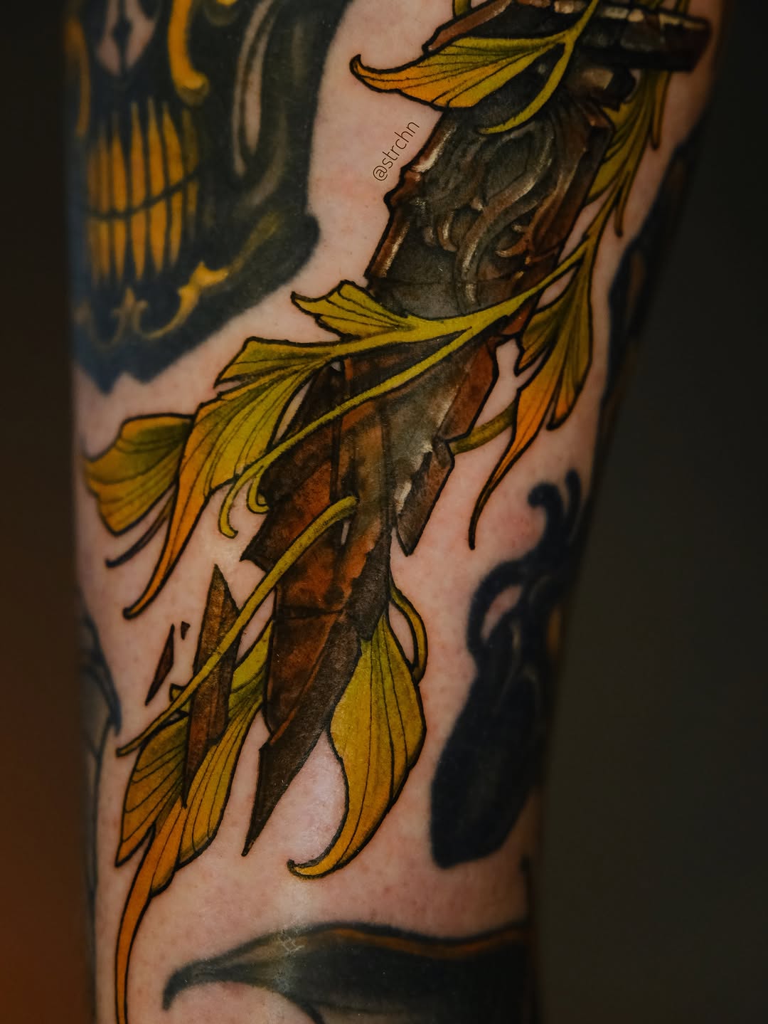 Tattoo by @strchn — realism, trash_polka