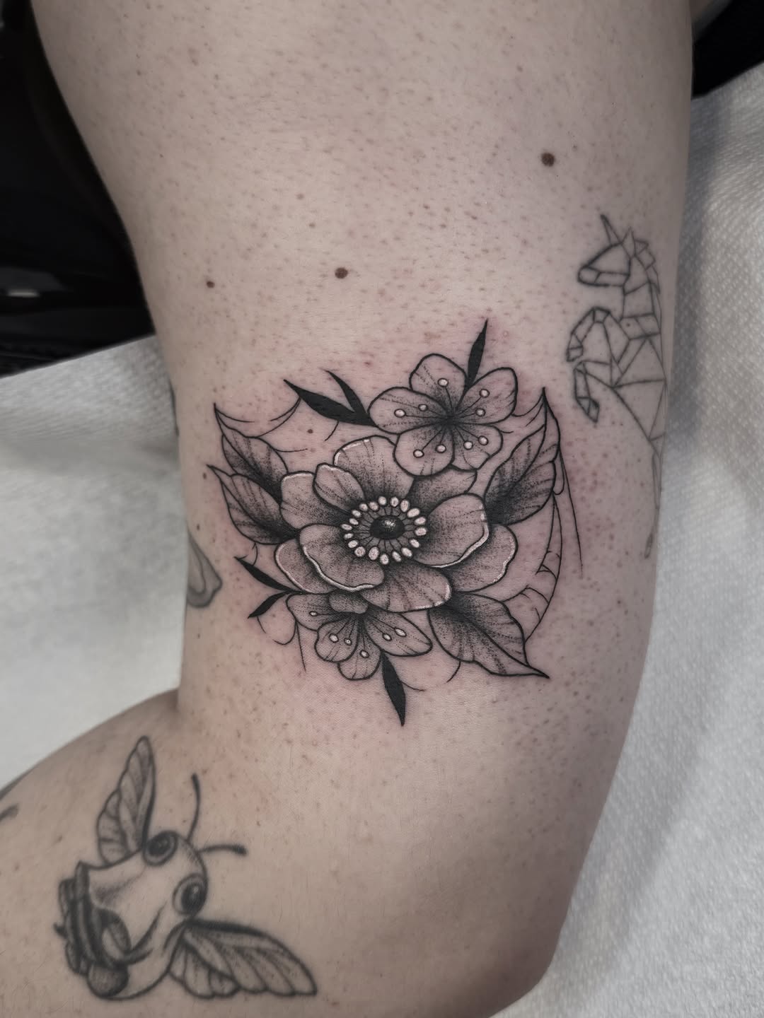 Tattoo by @midnight.spell.art — black_and_grey, fine_line