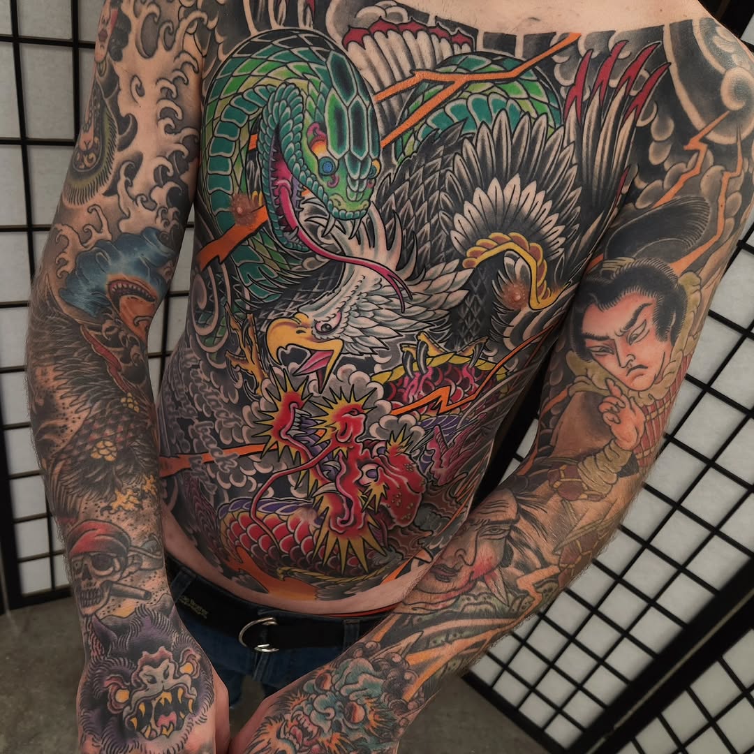 Tattoo by @fantasytattooco — japanese_irezumi, blackwork