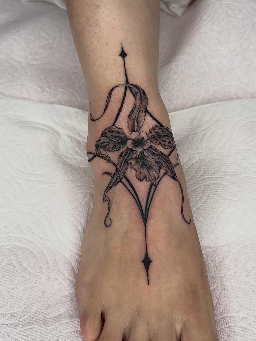 Tattoo by @inkmonic — black_and_grey, ornamental