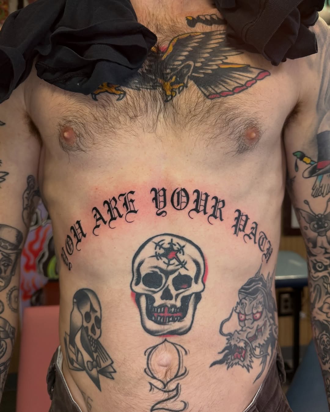 Tattoo by @emilymiljatattoos — lettering_script, american_traditional