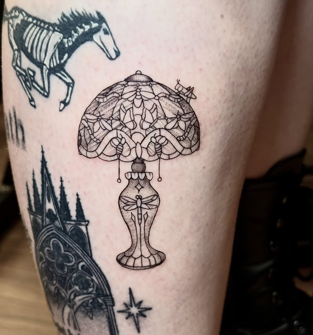 Tattoo by @maxwell.tattoos β black_and_grey, dotwork